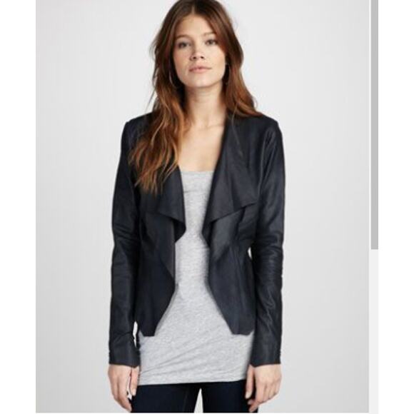 Cynthia Rowley Cardgian Jacket Womens Medium Moto Faux Suede Open Cascade - Picture 1 of 8